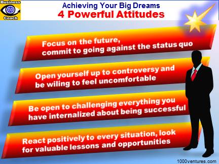 ACHIEVEMENT ATTITUDE: Achieving Your Big Dreams - 4 Powerful Attitudes