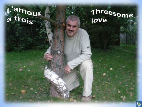 Threesome Love - L'amour a trois - funny pictures, Vadim Kotelnikov, trees