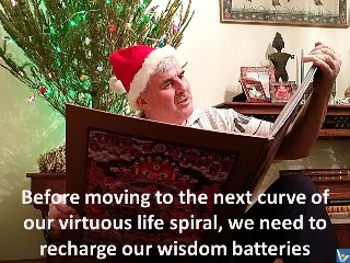 Vadim Kotelnikov quotes Before moving to the next curve of your virtuous life spiral, recharge your wisdom batteries.