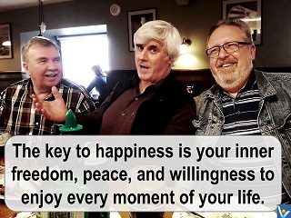 Vadim Kotelnikov happiness quotes, photogram; The key to happiness is your inner freedom, peace, and willingness to enjoy every moment of your life.